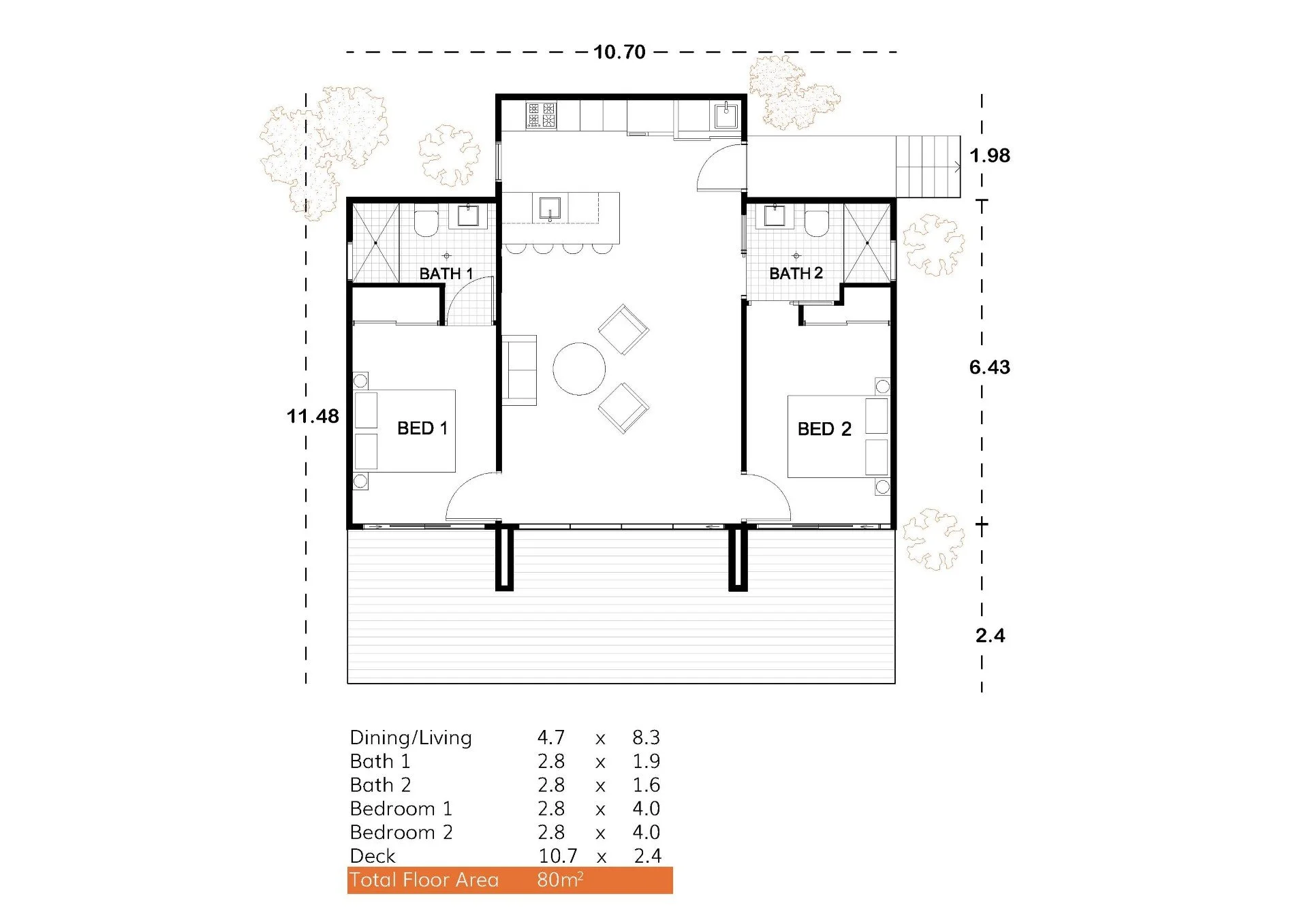 Olive 80 floor plan
