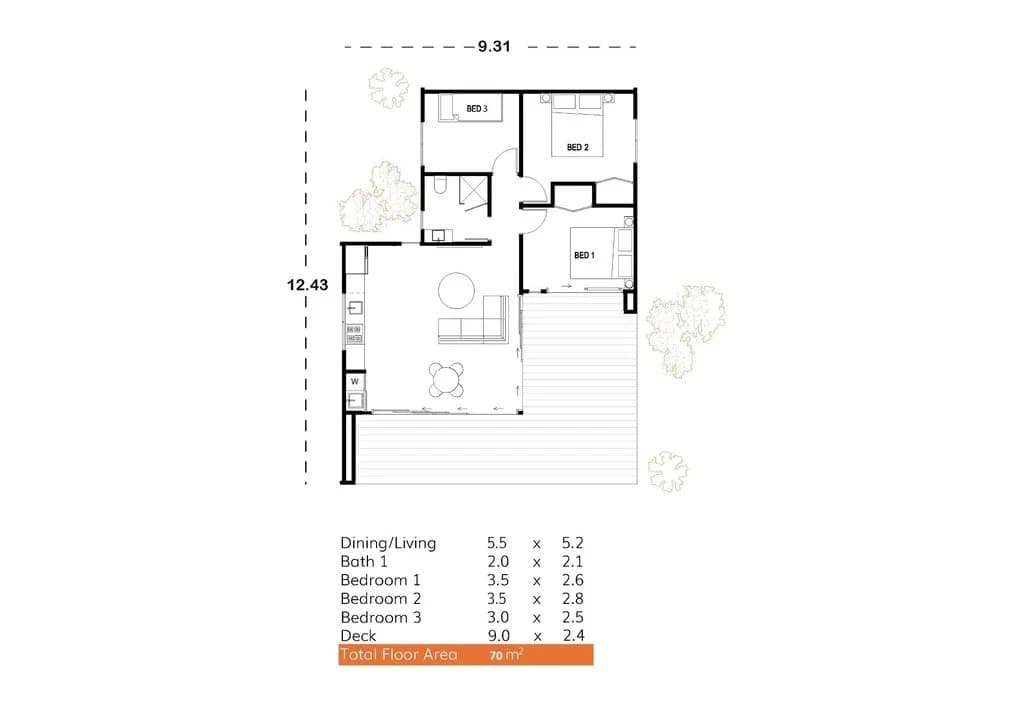 Onyx 70 floor plan